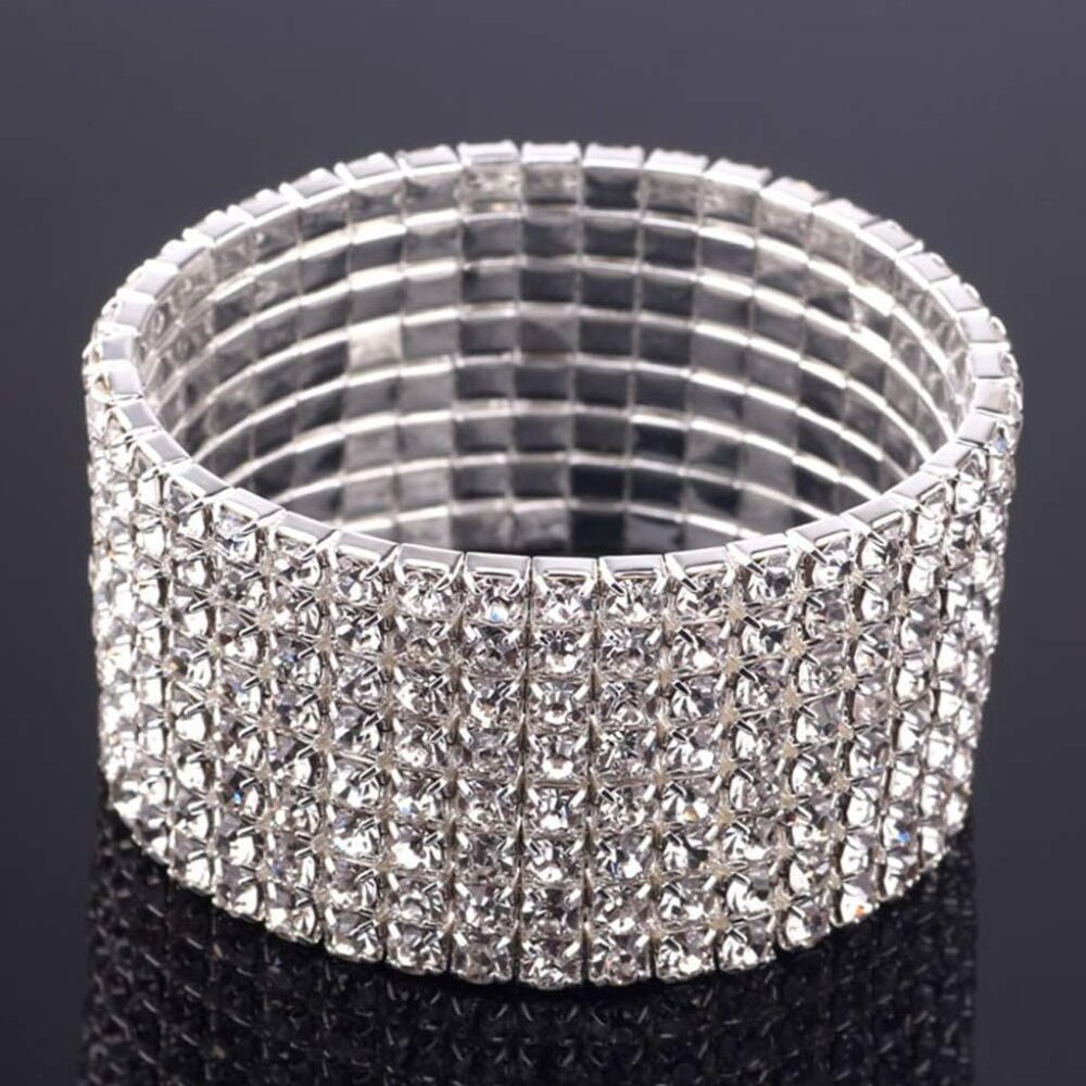 Sparkle Multicolor Rhinestone Stackable Stretch B… - image 6